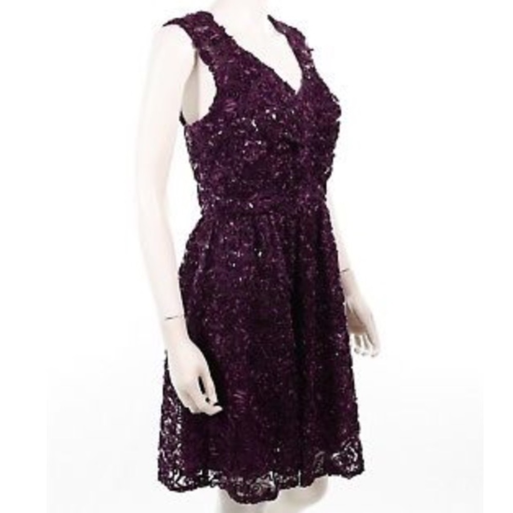 Decode 1.8 Purple Sequin Sweetheart Neck Dress 12